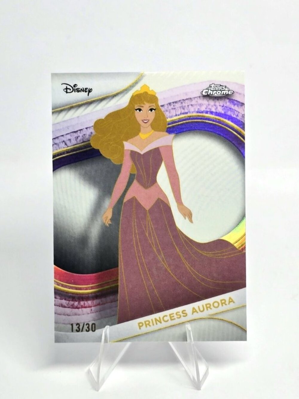 2025 Topps Disney Chrome Princess Aurora White Refractor /30 Sleeping Beauty